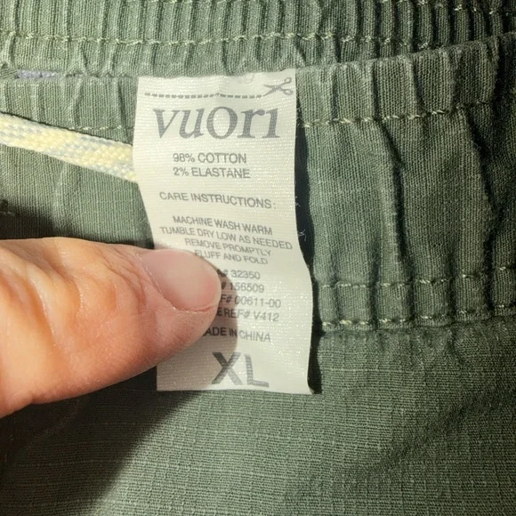 Vuori Olive Green Men's Pants - Picture 2 of 2
